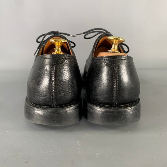 JOHN LOBB Size 9 Black Textured Leather Pointed Toe Lace Up Shoes main image 5
